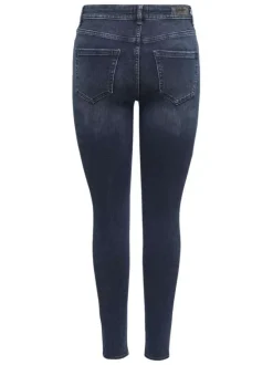 Jean en coton nuit avec une coupe skinny et un patch d'authenticité