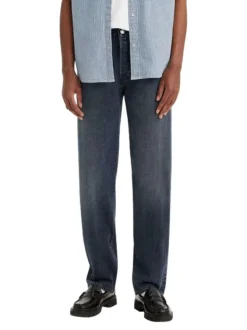 Jean 501 en coton nuit uni avec fermeture à boutons et une coupe regular fit