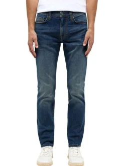 Jean en coton stone avec une coupe slim et des passants pour ceinture