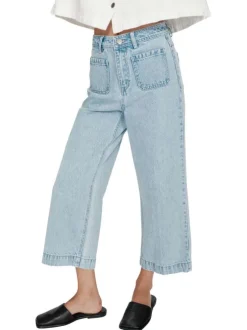 Jean en coton stone uni avec une coupe bootcut à zip et à bouton