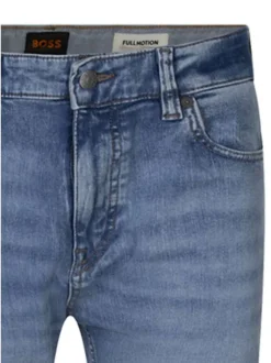 Jean en coton stone uni avec une coupe slim à zip et à bouton
