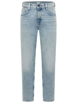 Jean en coton stone uni pourvu d'une coupe bootcut et de multiples poches