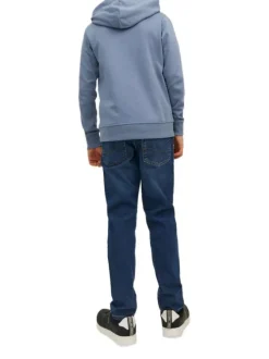 Jean Glenn Regular en coton mélangé indigo uni coupe regular fit