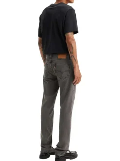 Jean 511 gris uni avec une coupe slim, 5 poches et étiquette d'authentification