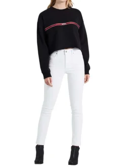 Jean 721™ High Rise Skinny blanc en coton uni avec une coupe skinny