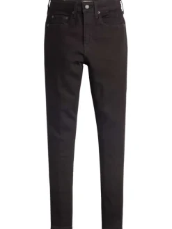 Jean 721 High Rise Skinny en coton mélangé noir uni avec une coupe skinny