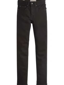 Jean 724 High Rise Straight en coton mélangé noir uni à coupe droite et zip
