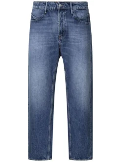 Jean Hobo Anton en coton bleu uni pourvu de multiples poches