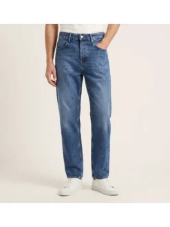 Jean Hobo Anton en coton bleu uni pourvu de multiples poches