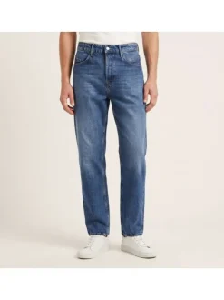 Jean Hobo Anton en coton bleu uni pourvu de multiples poches