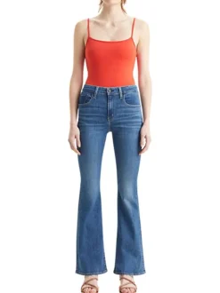Jean 726™ hyperstretch en coton doux indigo moyen délavé coupe bootcut