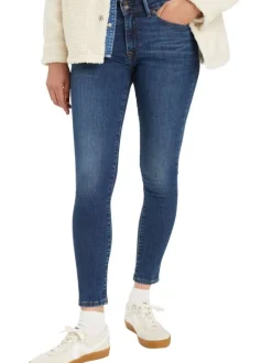 Jean 711™ indigo effet délavé à coupe skinny et taille haute