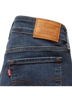 Jean 711™ indigo effet délavé à coupe skinny et taille haute