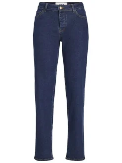 Jean indigo en coton biologique uni coupe régular avec 5 poches