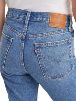 Jean 501® à jambes 7/8èmes en coton indigo léger délavé, coupe Regular fit