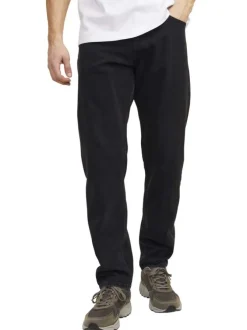 Jean Jjichris Jjoriginal Sbd 981 Noos en coton noir uni avec une coupe droite