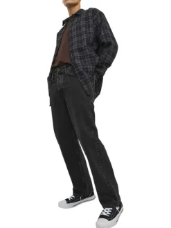 Jean Jjieddie Jjoriginal Sbd 275 Noos en coton noir uni avec une coupe large