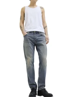 Jean Jjimike Jjoriginal Sbd 556 Noos en coton bleu uni avec une coupe droite