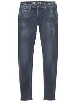 Jean 700/11 Jogg en coton indigo uni avec une coupe slim et des poches plaquées à l'arrière