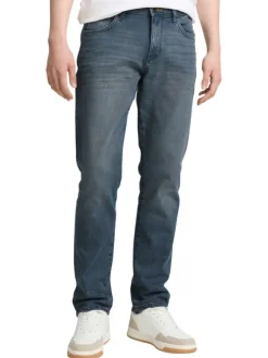 Jean Josh Slim en coton indigo uni avec fermeture par bouton et glissière