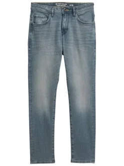 Jean Josh Slim en coton indigo uni avec fermeture par bouton et glissière