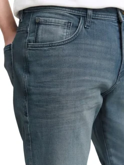 Jean Josh Slim en coton indigo uni avec fermeture par bouton et glissière