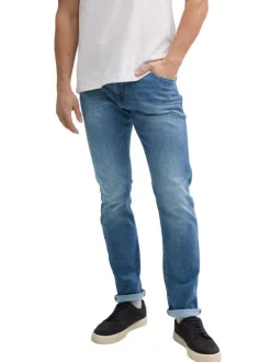 Jean Josh stone en coton pourvu d'une coupe droite et du logo de la marque