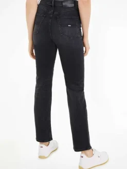 Jean Julie en coton noir uni avec une coupe regular fit et 3 poches avants