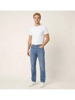 Jean 501® Levi'S® Original en coton bleu denim avec une coupe droite