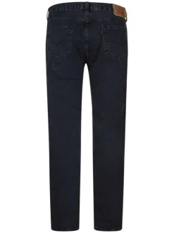 Jean 501 Levi's original en coton de couleur bleu uni et à coupe regular