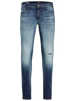 Jean Liam coupe skinny en coton bleu délavé