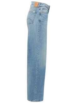 Jean Luise stone avec une coupe bootcut et des passants pour ceinture L34