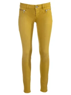 Jean 7/8ème femme CAMILA magic moutarde