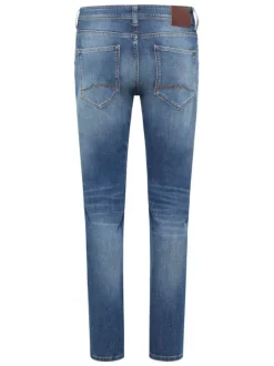 Jean Michigan Regular en coton bleu indigo délavé aux cuisses L32