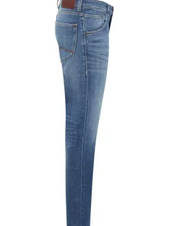 Jean Michigan Regular en coton bleu indigo délavé aux cuisses L32