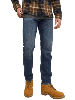 Jean Mike en coton indigo uni coupe regular fit avec des poches plaquées