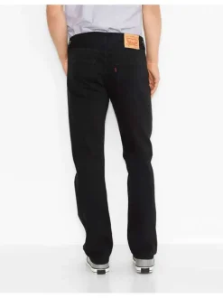Jean 501 noir en coton avec une coupe regular et des passants