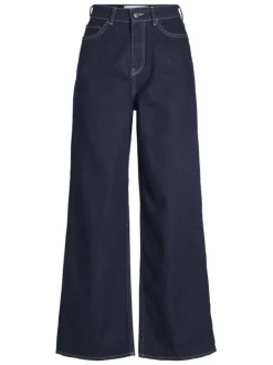 Jean noir en coton biologique coupe évasée et large