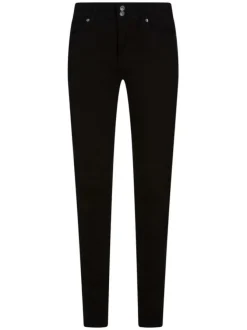 Jean 711 noir uni avec une coupe skinny une taille ajustée et 4 poches