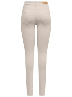 Jean Onlblush Mid Skinny Col Pant en coton écru uni coupe skinny