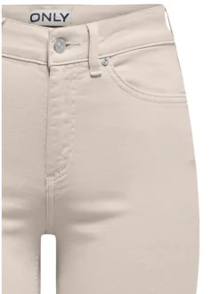 Jean Onlblush Mid Skinny Col Pant en coton écru uni coupe skinny