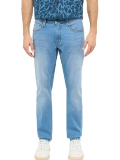 Jean Oregon en coton mélangé stone uni slim avec poches plaquées arrière L32