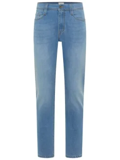 Jean Oregon en coton mélangé stone uni slim avec poches plaquées arrière L32