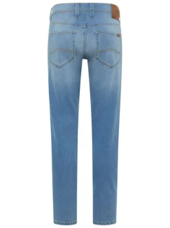 Jean Oregon en coton mélangé stone uni slim avec poches plaquées arrière L32