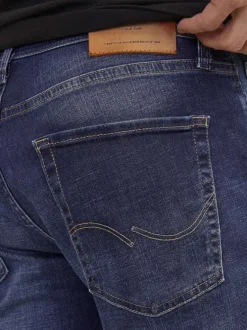 Jean 5 poches Clark en coton indigo délavé avec une coupe droite