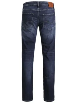 Jean 5 poches Clark en coton indigo délavé avec une coupe droite