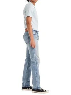 Jean 5 Poches 501® en coton indigo délavé à coupe regular fit ajustée