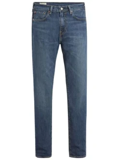 Jean 5 poches 512 Slim Taper en coton bleu uni à coupe slim à taille intermédiaire