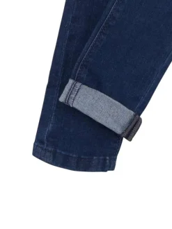 Jean Polly en coton mélangé indigo avec une coupe skinny et une taille élastiquée
