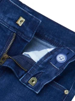 Jean Polly en coton mélangé indigo avec une coupe skinny et une taille élastiquée